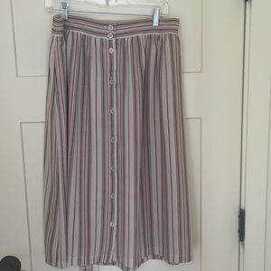 Max Studio pink and brown striped skirt